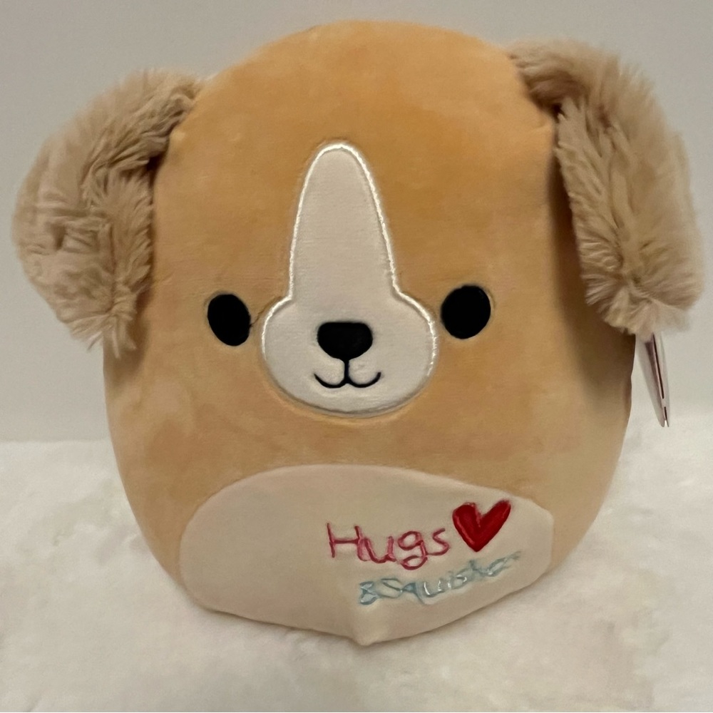 Squishmallow Stevon Golden Retriever Dog 🐶, Hugs & Squishes Valentine ♥️, 8” New